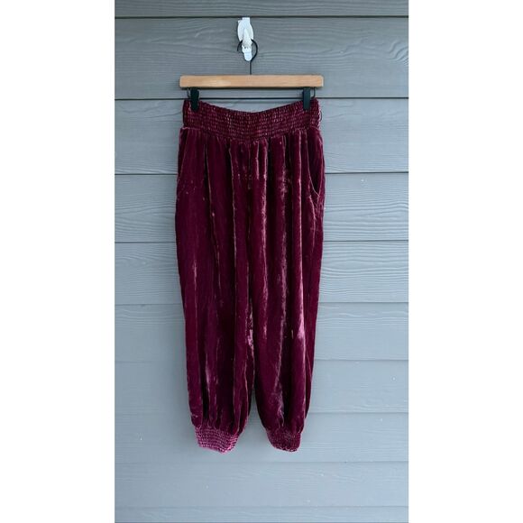 Anthropologie Gloria velvet joggers lagenlook boho - Picture 2 of 6